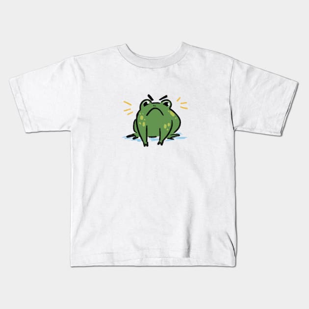 Angy frog! Kids T-Shirt by Sidhe Crafts